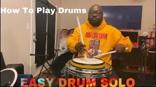 How To Play Drums  - Easy Snare Drum Solo for Beginners