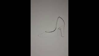 How to draw shoes / Drawing  a princess shoes / moda ayakkabı çizmek