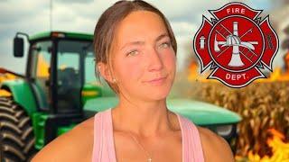Fighting Off A FIRE Storm With Tractors