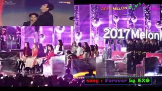 MMA 2017 IU Red Velvet ledeubelbes, aiyu, teuwaiseu reaction to EXO ( Forever + The Eve ) fancam #7