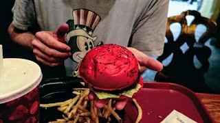 What Does the Secret DISNEYLAND RED Mickey Mouse 90th Birthday Burger Taste Like?