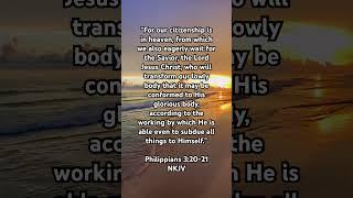 Focus on Heavenly things #scripture #trustgod #philippians #dailyverse #shorts