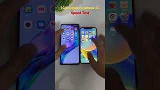 Redmi Note 10 pro max vs Iphone 12 Speed Test #shorts