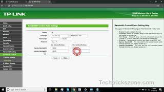 TP Link WR743 Bandwidth Control (QoS) configuration