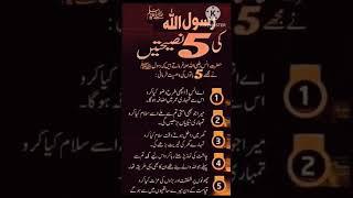 ️ huzoor saw ki panch khoobsurat naseehate #viral #youtube #thoughtofislam