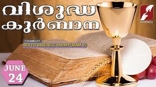 HOLY MASS LIVE @ 6 AM,24 JUN 2025|FR VARGHESE PARAPPURAM VC|MALAYALAM QURBANA|TODAY MASS|GOODNESS TV