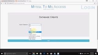 Mysql to Ms Access convert Database using php