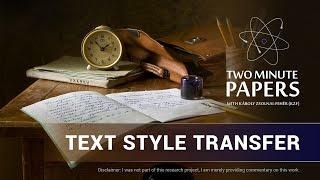 Text Style Transfer | Two Minute Papers #121