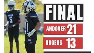 Andover 8-1 vs Rogers 8-3 Youth Football Game Highlights Sept 2024