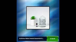 activiva 100ml Metal Essential Oil and Aroma Diffuser-Vintage White