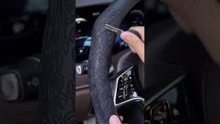 Upgrade your car with a luxurious nappa leather steering wheel cover