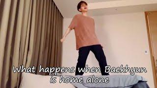 What happens when Baekhyun is home alone Pt1