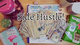 Side Hustle Budget & Cash Stuffing • Paying Debt Using YouTube & Etsy