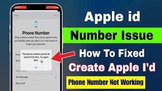 Fixed This phone number cannot be used at this time apple id |how to fix this phone number be issue