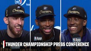 Oklahoma City Thunder react to winning 1st NBA Championship [PRESS CONFERENCE] | 2025 NBA Finals
