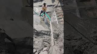 Sand unload from small ship #shahin360 #construction #sandcarrier #waterpump