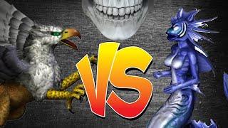 Heroes of Might and Magic III. Royal griffin VS Ice elemental