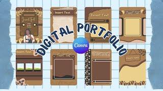  Digital Portfolio Template using Canva | Border Design | Canva Design | Charlz Arts