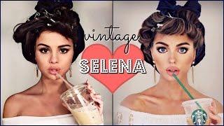 Selena Gomez Makeup Tutorial & Bouncy Curls | Vintage