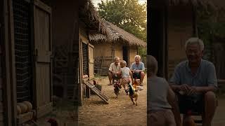 Stop chasing, I will just use one to play and record the growth process. Rural life. Human cubs