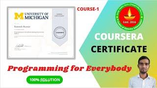 Programming for Everybody Getting Started with Python Coursera complete Assignment Solution #DCG