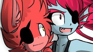 Озвучка комикса "Foxy and Undyne" FNAF VS UNDERTELE