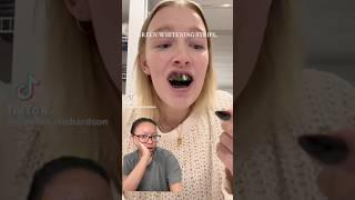 Trying viral green whitening strips