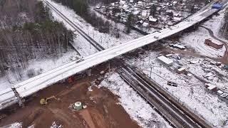 Аникеевка. Строительство путепровода через МЦД 2. Запуск в этом году?