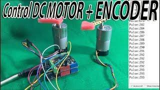 Control DC MOTOR + Encoder with DC Motor Shield for Arduino - DFRobot