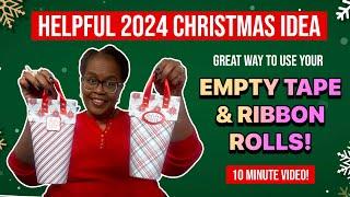 10-MINUTE VIDEO NEVER THROW THESE OUT!  Easy Way To Make A Round Bag In Minutes! CHRISTMAS 2024