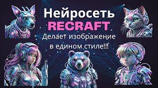 Нейросеть RECRAFT заменит Midjourney? Изображения в одном стиле!