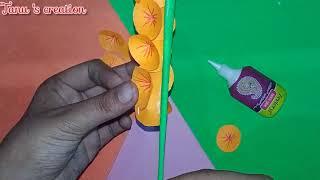 how to make paper flower Tanu ,s creation।।