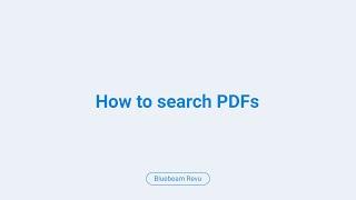 How to Search PDFs