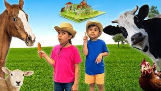 Farm Animals for Kids | Educational | Atrin & Soren Bringing Escaped farm Animals Back to the Farm