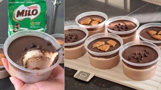 Regal Milo Pudding with cheese and melted chocolate