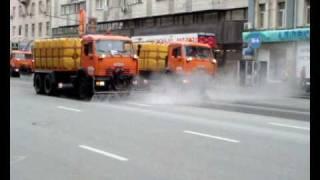 Moscow washing after parade.