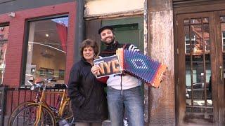 (#SaveNYC) Accordion Player Protests ADELE SARNO'S Eviction By Italian American Museum 4/4/15