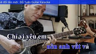 Rong rêu  KARAOKE  Guitar  Tone Nam Bm