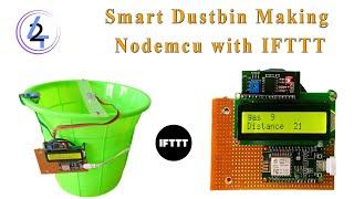 Smart Dustbin Project ( IoT ) Using Nodemcu, Ultrasonic, Gas Sensor, LCD 16x2 Arduino | M42 TECH