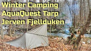 Solo Overnight Winter Camping Aqua Quest Defender Tarp Shelter