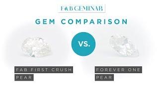 First Crush Pear Moissanite vs. Forever One Pear Moissanite