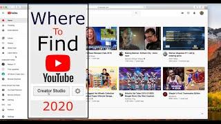 How To Find The Creator Studio in YouTube's New Format 2020