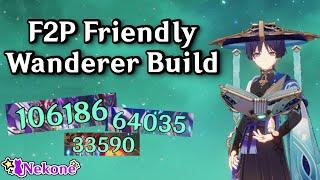 F2P Wanderer DPS Build! MOST FUN Ranged DPS Ever! | Genshin Impact