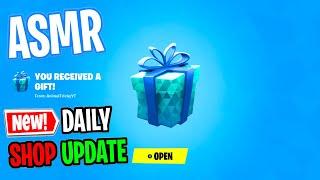 ASMR Fortnite Shop NEW Gift Present! Daily Update Today  Whispering 