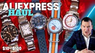 ALIEXPRESS HAUL Top 5 Affordable Luxury Watches Reviewed $10 - $100 | Dec pt1