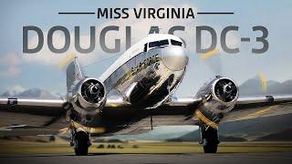 EPIC ARRIVAL & TAKEOFF OF THE ICONIC DOUGLAS DC-3 "MISS VIRGINIA" AT SALZBURG AIRPORT