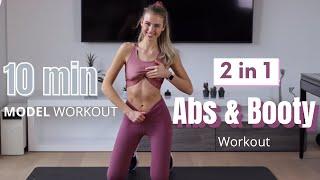 ABS & BOOTY Model Workout 10min // lose weight, gain muscle // Julia Gold