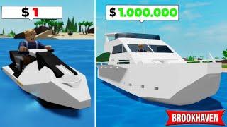 $1 Tekne vs $1.000.000 DEV Tekne!! Roblox Brookhaven RP