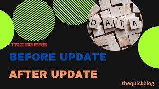 MySQL 20: SQL triggers || triggers on update.