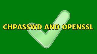 chpasswd and openssl